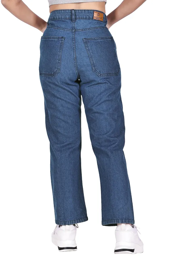Blue_Cotton_Blend_High_Waisted_Wide_Leg_Pant_For_Women