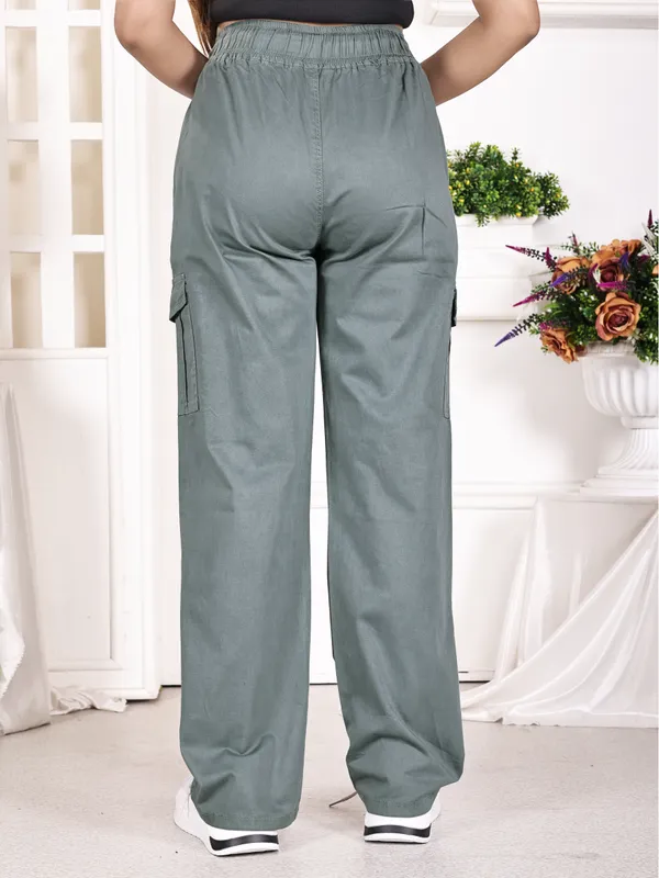 Sage_Green_Cotton_Cargo_Pants_For_Women