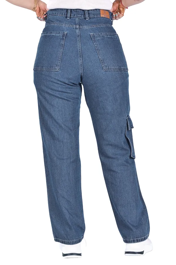 Blue_Wash_Cotton_Cargo_Pants_For_Women