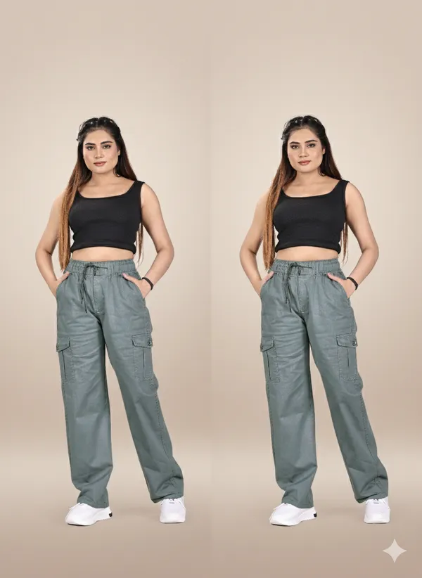 Sage_Green_Cotton_Cargo_Pants_For_Women