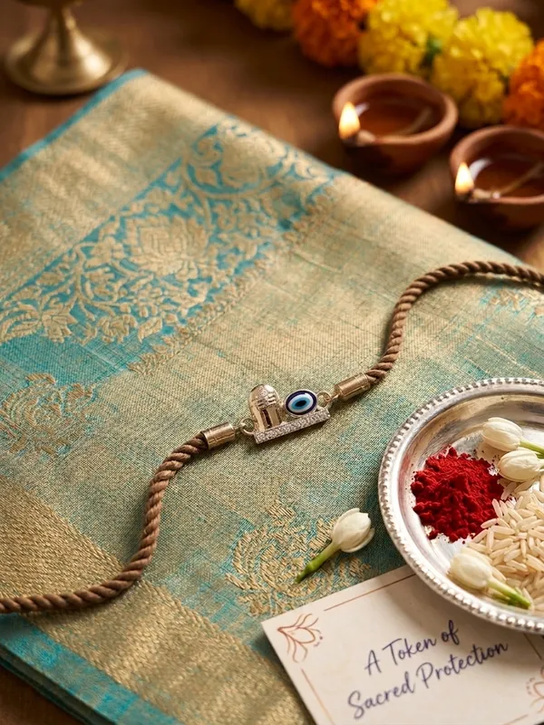 Premium_Handcrafted_Silver_Evil_Eye_Shiva_Rakhi_with_Twisted_Cord