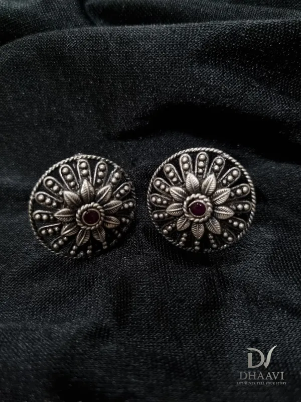 Red_925_Sterling_Silver_Earings_For_Women