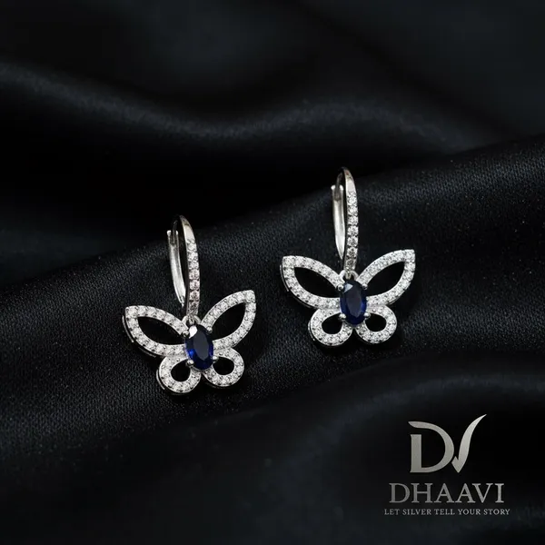 Blue_925_Sterling_Silver_Earings_For_Women