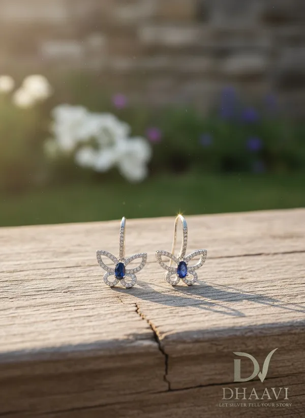 Blue_925_Sterling_Silver_Earings_For_Women