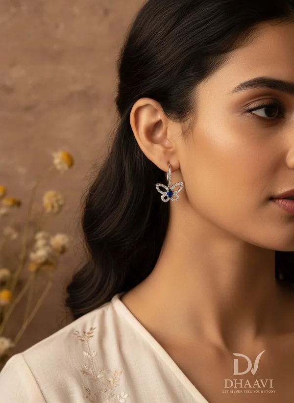 Blue_925_Sterling_Silver_Earings_For_Women