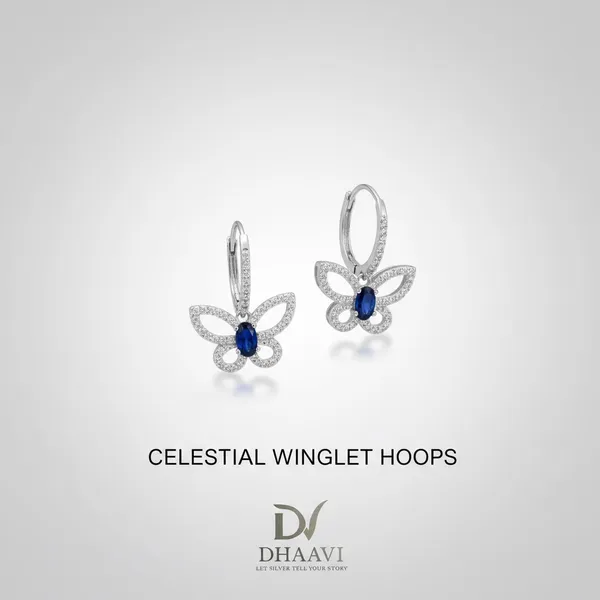 Blue_925_Sterling_Silver_Earings_For_Women