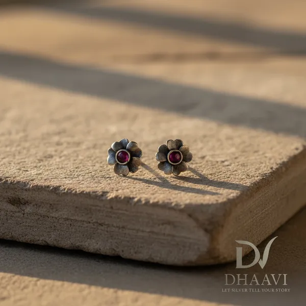 Red_925_Sterling_Silver_Earings_For_Women