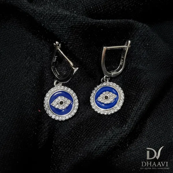 Blue_925_Sterling_Silver_Earings_For_Women