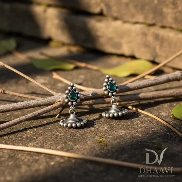 Green_925_Sterling_Silver_Earings_For_Women
