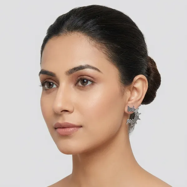 Black_925_Sterling_Silver_Earings_For_Women