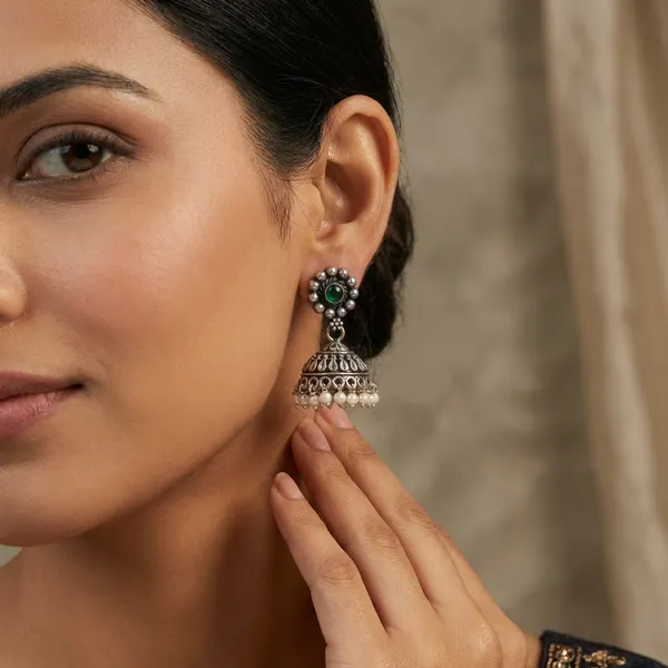 Green_925_Sterling_Silver_Earings_For_Women