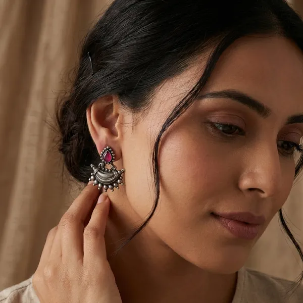 Red_925_Sterling_Silver_Earings_For_Women