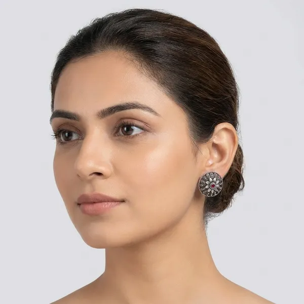 Red_925_Sterling_Silver_Earings_For_Women