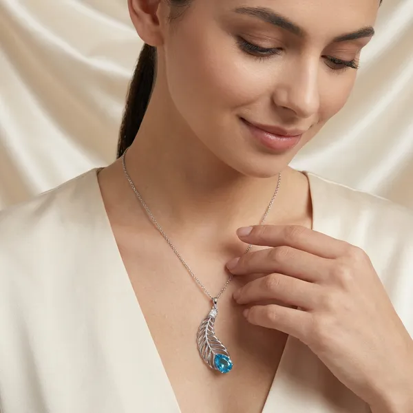 Blue_925_Sterling_Silver_Necklace_For_Women