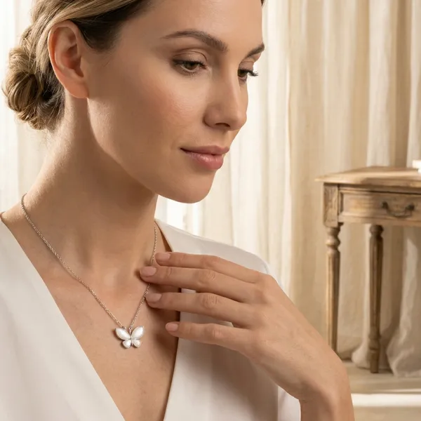 Silver_And_Rose_Gold_933_Sterling_Silver_Necklace_For_Women