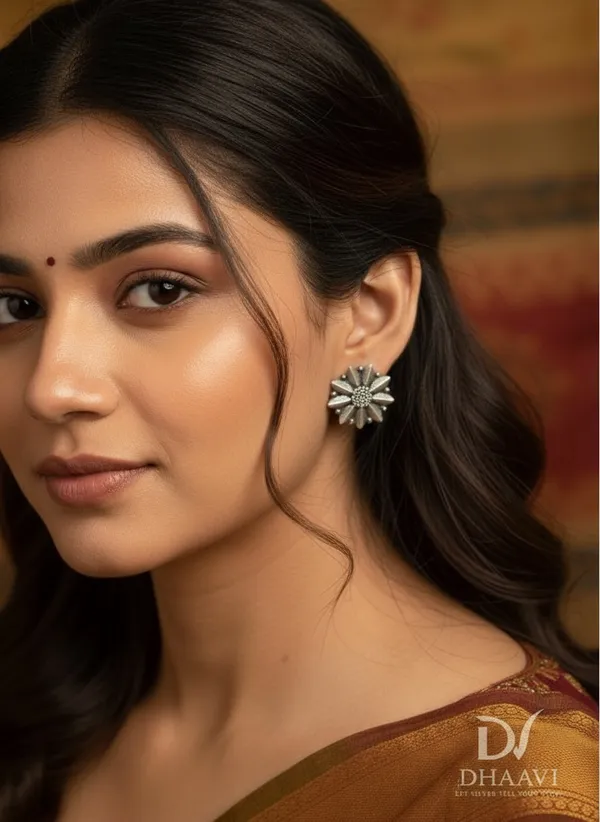 Black_925_Sterling_Silver_Earings_For_Women