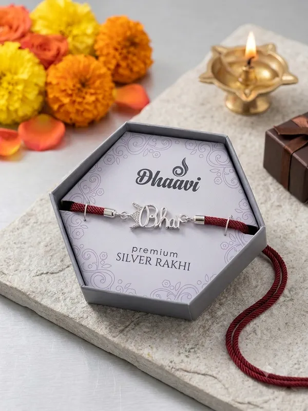 Premium_Handcrafted_Silver_BHAI_Rakhi_with_Twisted_Cord