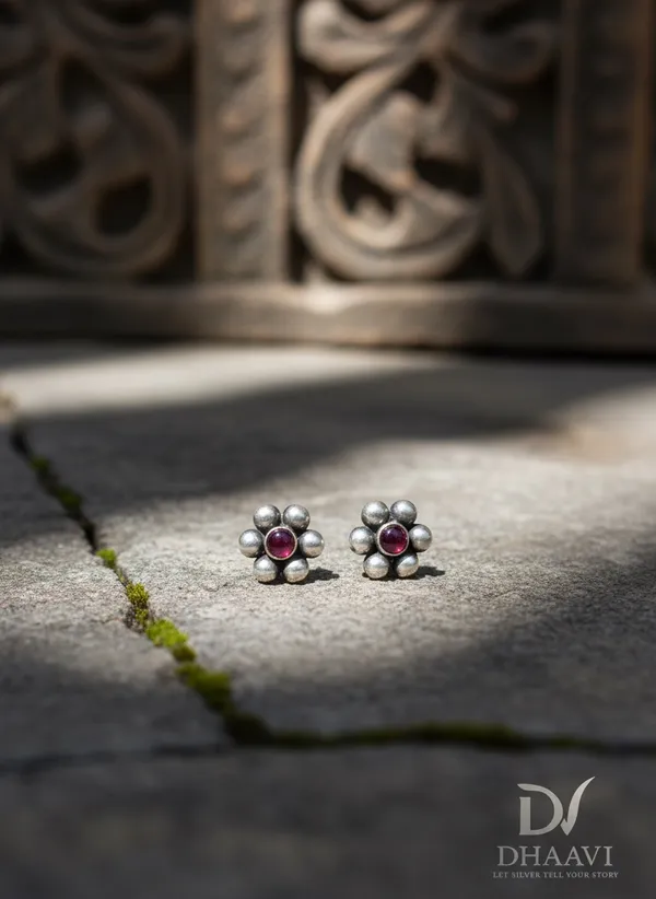 Red_925_Sterling_Silver_Earings_For_Women