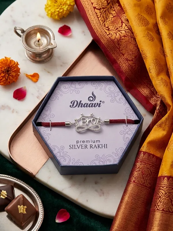 Premium_Handcrafted_Silver_Brother_Rakhi_with_Twisted_Cord