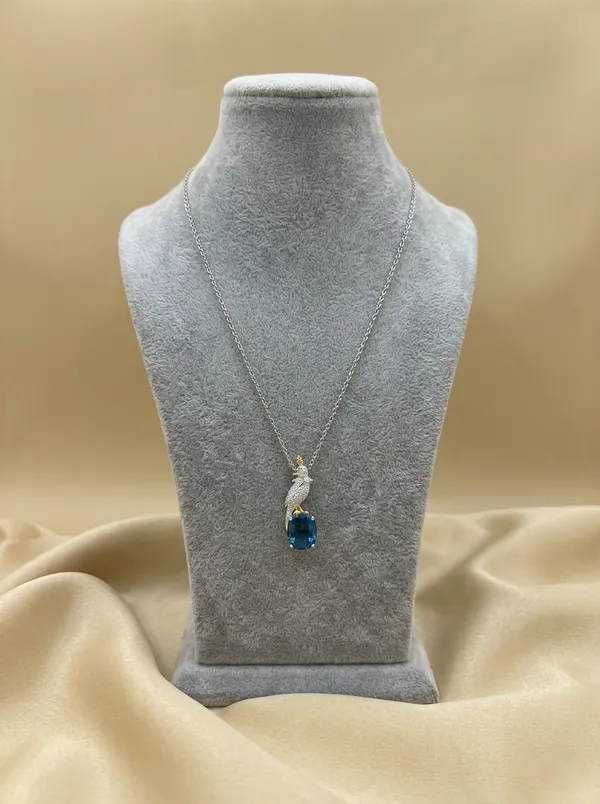 Blue_932_Sterling_Silver_Necklace_For_Women