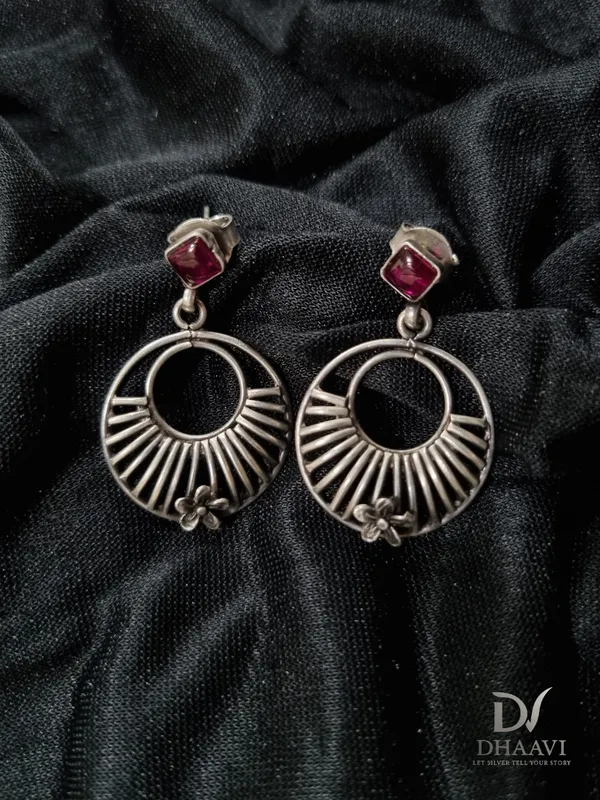 Red_925_Sterling_Silver_Earings_For_Women