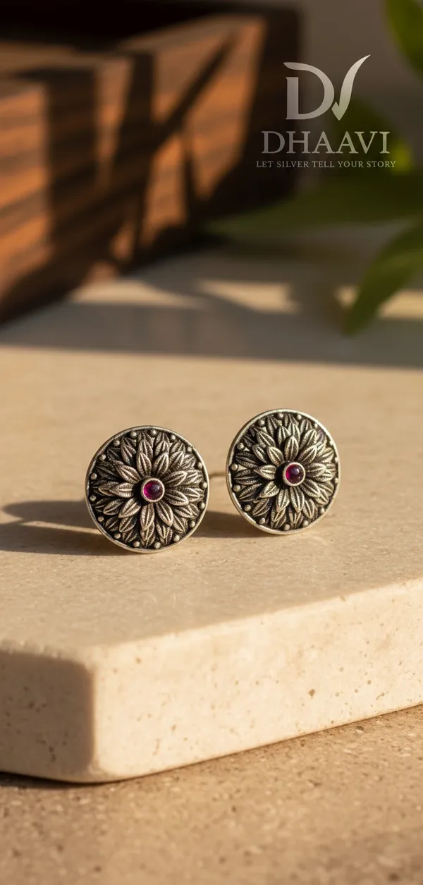 Red_925_Sterling_Silver_Earings_For_Women