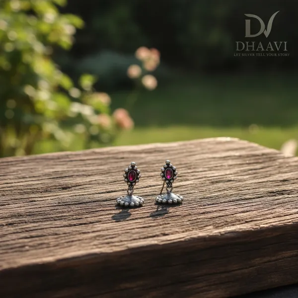 Red_925_Sterling_Silver_Earings_For_Women
