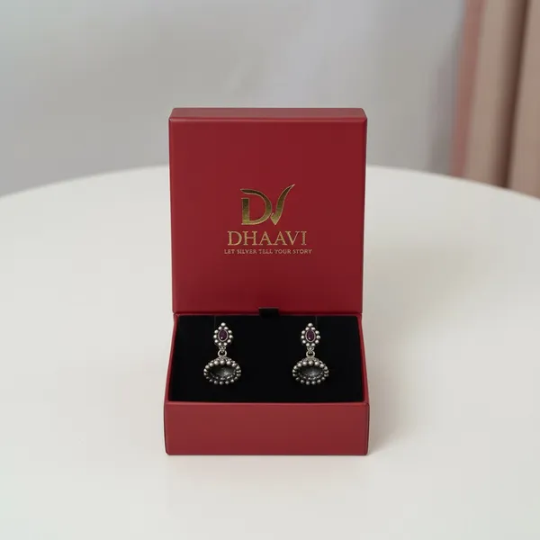 Red_925_Sterling_Silver_Earings_For_Women