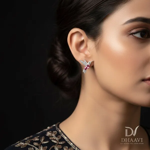 Pink_925_Sterling_Silver_Earings_For_Women