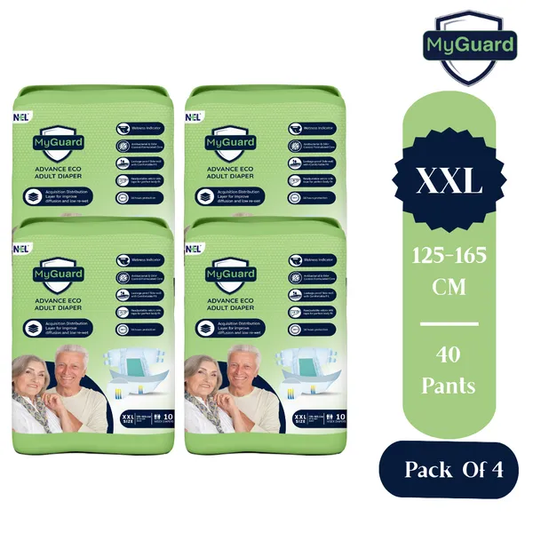MYGUARD_Premium_Adult_Diaper_Tape_Style|_XXL_40_Count|_Waist_(125-165cm|49-64_Inch)|_Wetness_Indicator|_Extra_Absorbent|_Leak_Lock_&_Odor_Control|_Super_Soft_&_Comfortable|_Pack_of_4