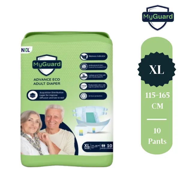 MYGUARD_Premium_Adult_Diaper_Tape_Style|_(Extra_Large)_XL_10_Count|_Waist_(115-165cm|46-64_Inch)|_Wetness_Indicator|_Extra_Absorbent|_Leak_Lock_&_Odor_Control|_Super_Soft_&_Comfortable|_Pack_of_1