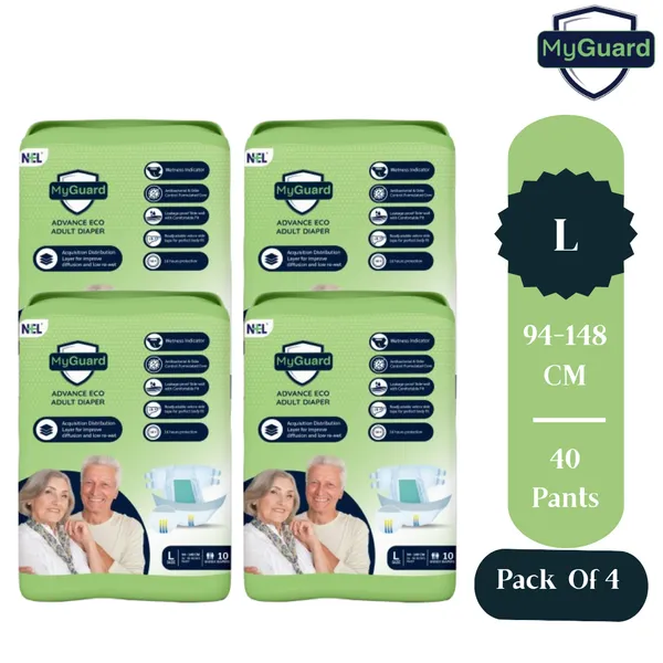 MYGUARD_Premium_Adult_Diaper_Tape_Style|_(Large)_L_40_Count|_Waist_(94-148cm|34-58_Inch)|_Wetness_Indicator|_Extra_Absorbent|_Leak_Lock_&_Odor_Control|_Super_Soft_&_Comfortable|_Pack_of_4