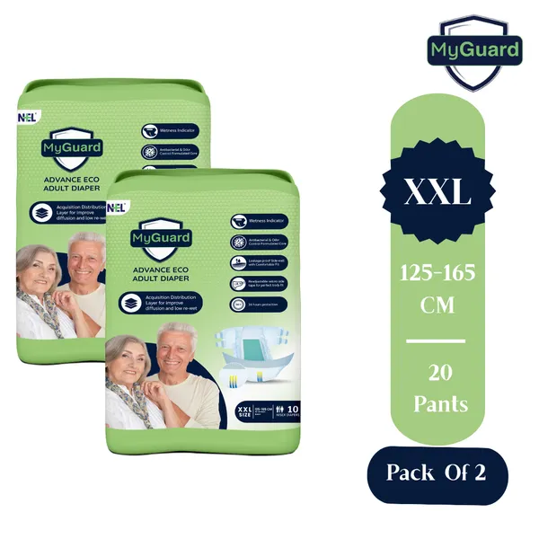 MYGUARD_Premium_Adult_Diaper_Tape_Style|_XXL_20_Count|_Waist_(125-165cm|49-64_Inch)|_Wetness_Indicator|_Extra_Absorbent|_Leak_Lock_&_Odor_Control|_Super_Soft_&_Comfortable|_Pack_of_2