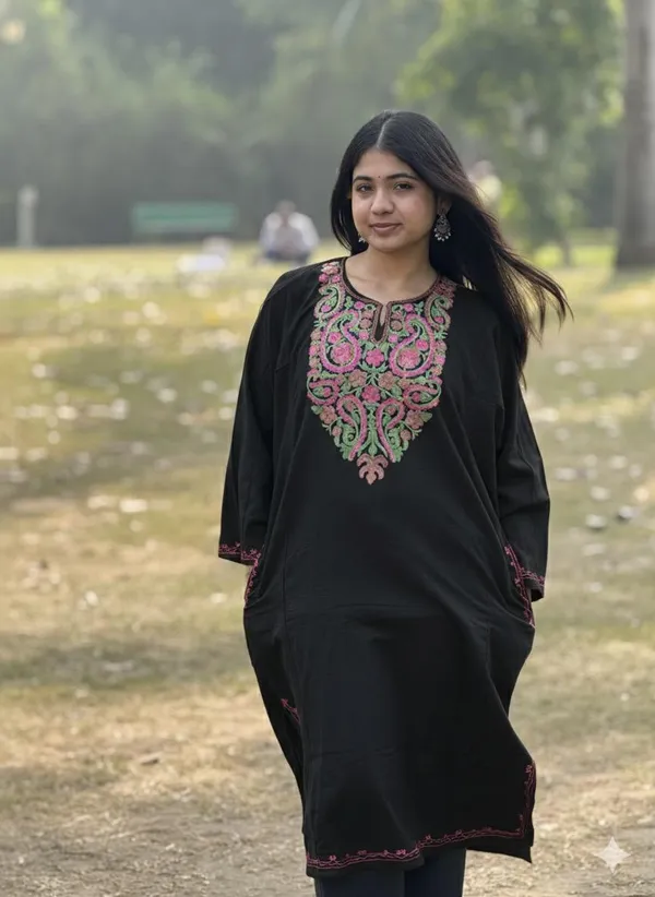 Deep_Black_Kashmiri_Embroidered_Kurti_Classic_Ethnic_Wear_For_Everyday_Elegance_For_Women