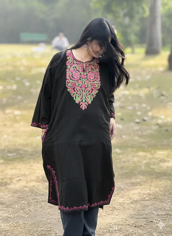 Deep_Black_Kashmiri_Embroidered_Kurti_Classic_Ethnic_Wear_For_Everyday_Elegance_For_Women