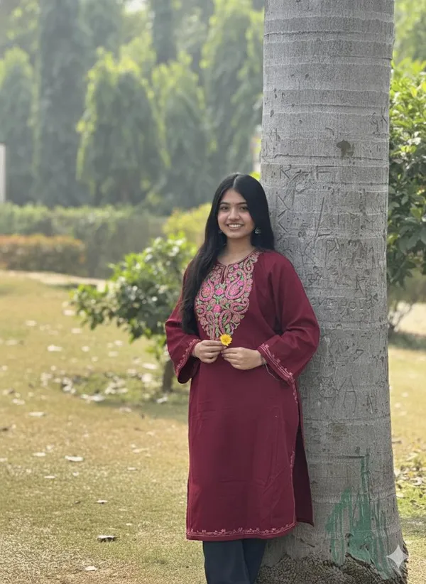 Bright_Maroon_Kashmiri_Embroidered_Kurti_Classic_Ethnic_Wear_For_Everyday_Elegance_For_Women