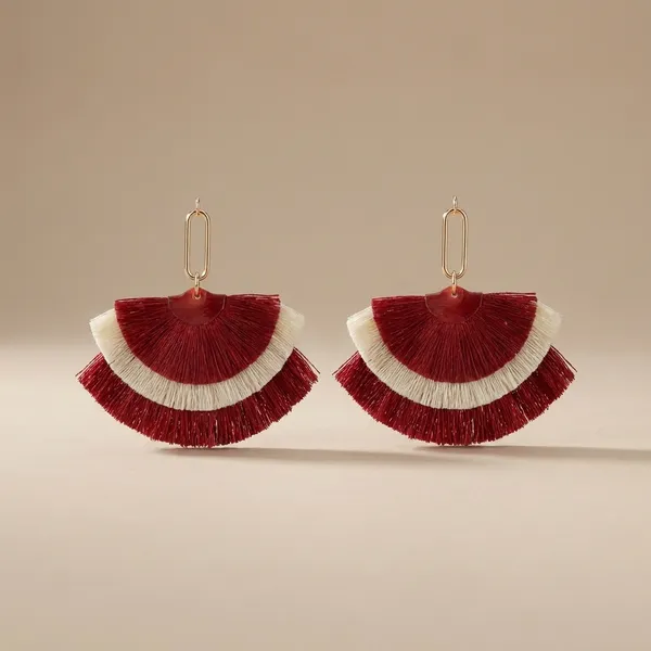 Multicolor_Gold_Tassel_Earrings_For_Women