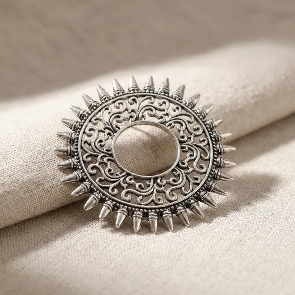 Gold_And_White_Metal_Sizzling_Sun_Studs_For_Women