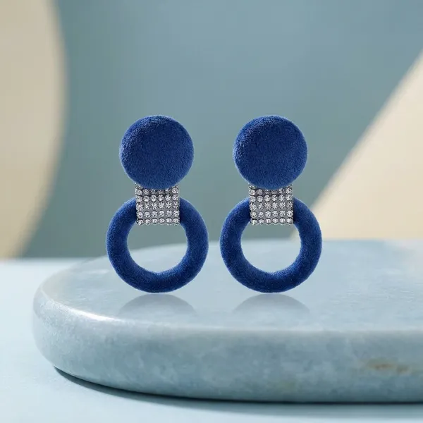 Blue_Stone_Infinity_Loop_Fashion_Earrings_For_Women