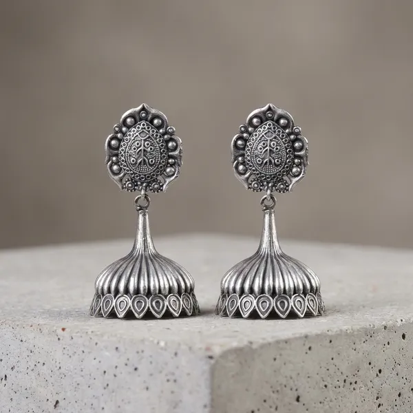 Multicolor_Brass_The_Crown_Brass_Silver_Look_Alike_Earring_For_Women