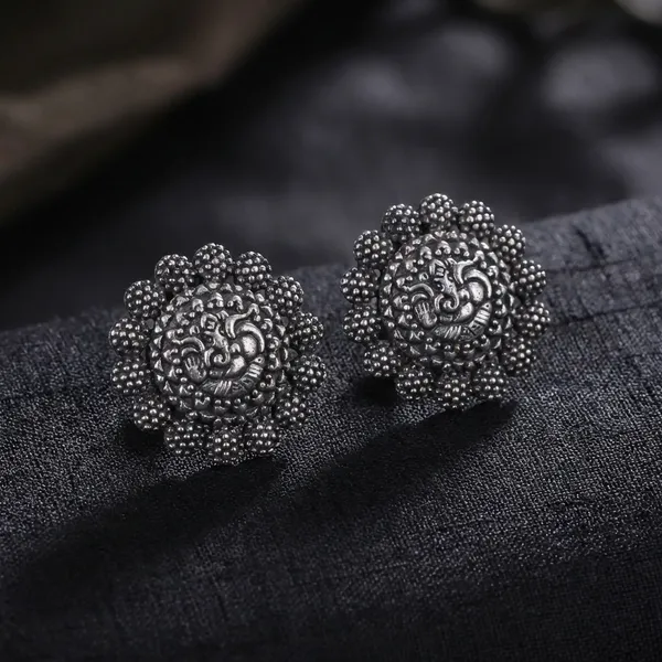 Multicolor_Brass_The_Ekdant_Silver_Look_Alike_Stud_For_Women