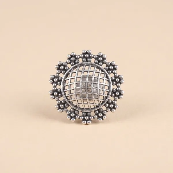 Multicolor_Brass_The_Mesh_-_Silver_Look_Alike_Stud_For_Women