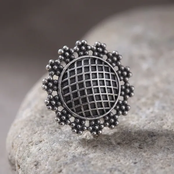 Multicolor_Brass_The_Mesh_-_Silver_Look_Alike_Stud_For_Women