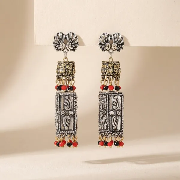 Multicolor_Metal_The_Spirited_Peacock_Pair_Earring_Beads_For_Women
