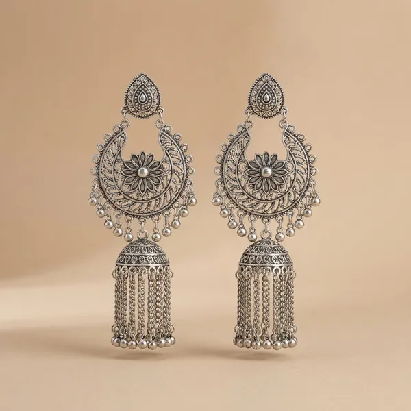 Multicolor_Metal_Oxidized_Silver_Ethnic_Designer_Earrings_For_Women