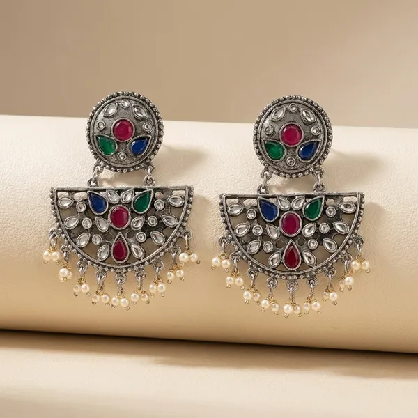 Multicolor_White_Metal_&_Meena_The_Manohari_Meenakari_Earrings_For_Women