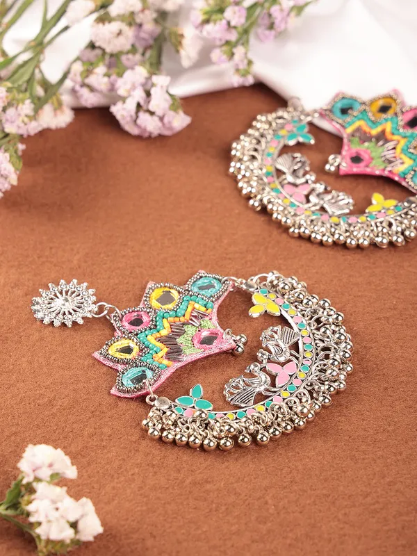 Multicolor_White_Metal_&_Beads_Aviara_Elegance_Jhumkashades_Of_Yellow_For_Women
