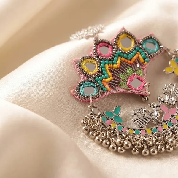 Multicolor_White_Metal_&_Beads_Aviara_Elegance_Jhumkashades_Of_Yellow_For_Women