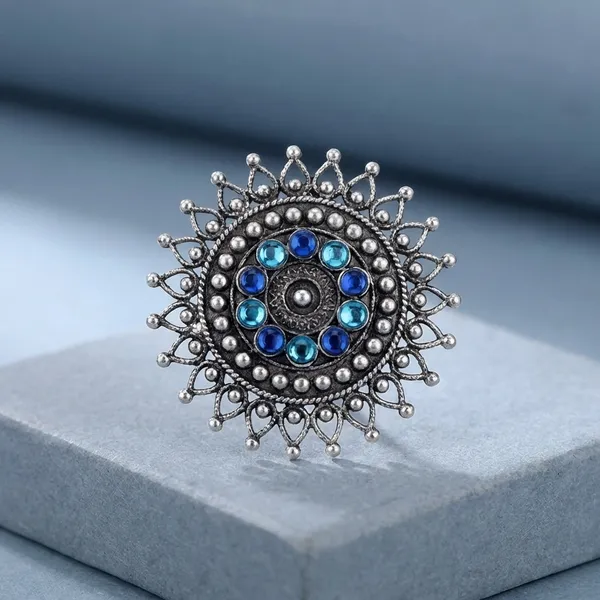 Multicolor_Metal_Bold_Flower_Studs_For_Women