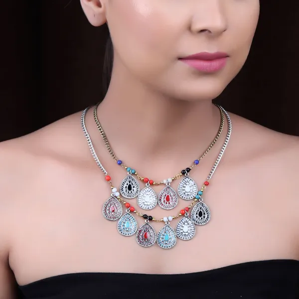 Multicolor_Metal_The_Dual_Laye_Souvenir_Necklace_For_Women
